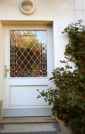 Bleiverglasung in Isolierglasscheibe in Haustür Bleiverglasung in Isolierglasscheibe in Haustür